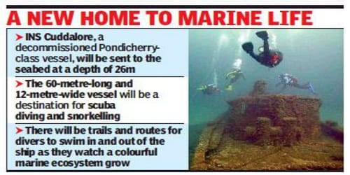 India’s first underwater museum to open off Puducherry coast in INS Cuddalore