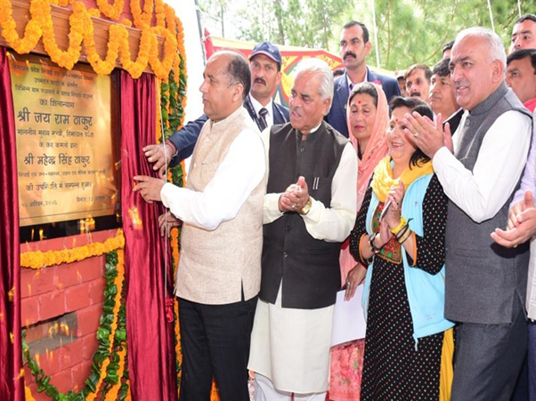 CM lays foundation stone of Rs.11.56 crore Flow Irrigation Scheme for Koti
