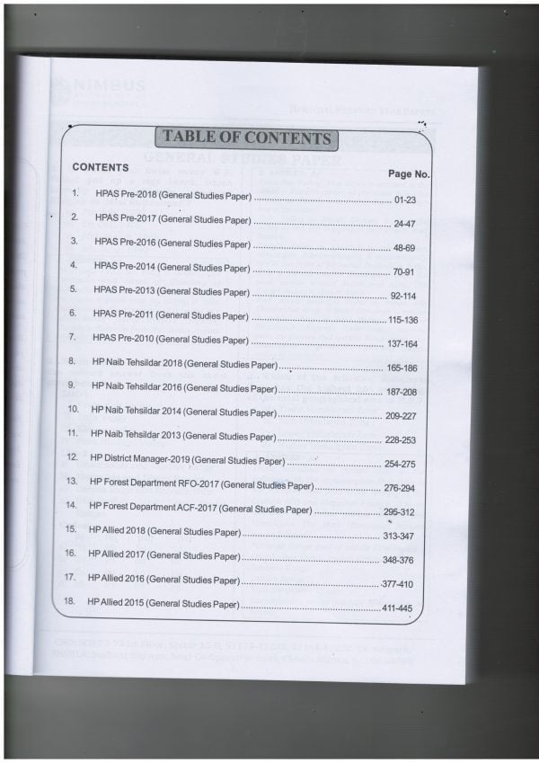 HPPSC Fully Solved Prelims book