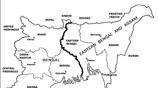 bengal map before partition