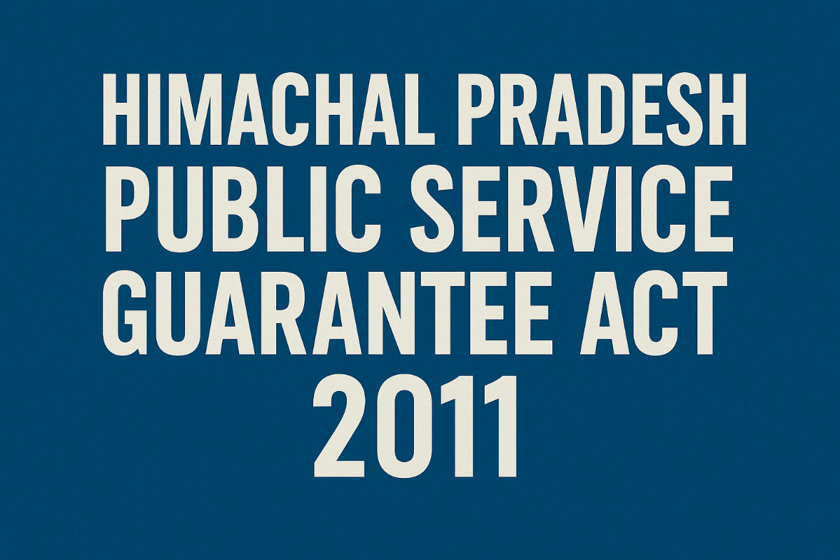 Himachal Pradesh Public Service Guarantee Act, 2011